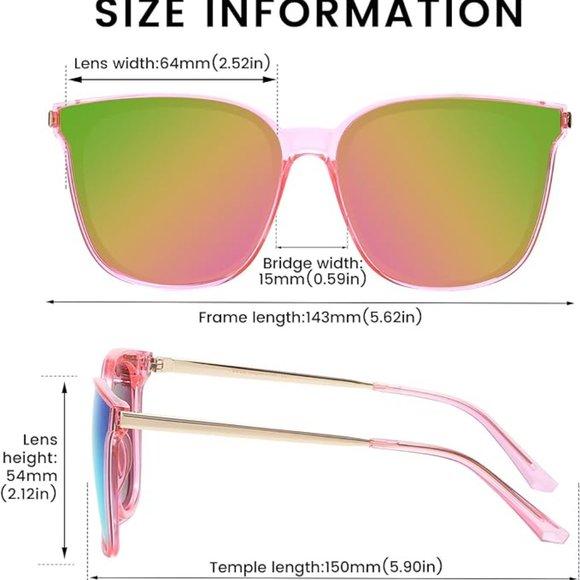 Vintage polarized colorful sunglasses main image 7